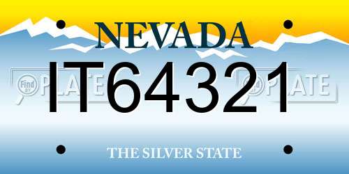 IT64321 Nevada License Plate