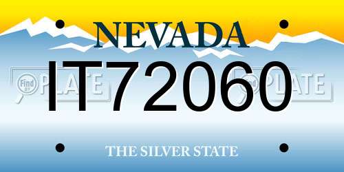 IT72060 Nevada License Plate