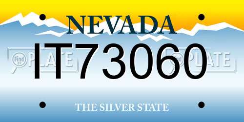 IT73060 Nevada License Plate