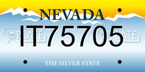 IT75705 Nevada License Plate