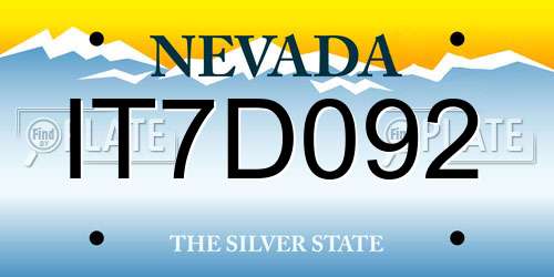 IT7D092 Nevada License Plate