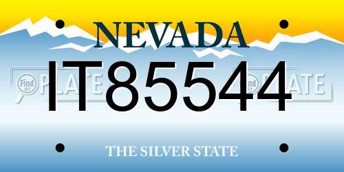 IT85544 Nevada License Plate