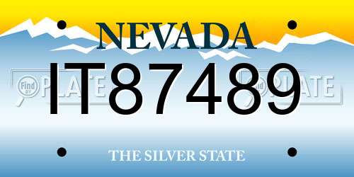 IT87489 Nevada License Plate