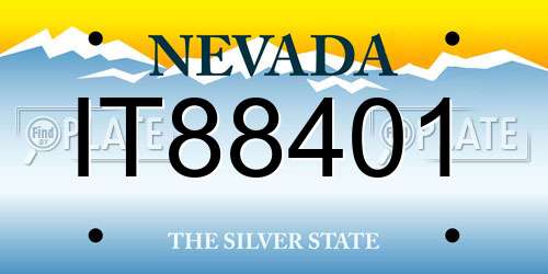IT88401 Nevada License Plate
