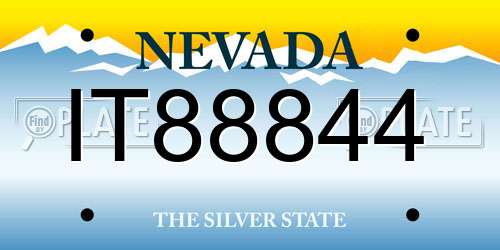 IT88844 Nevada License Plate