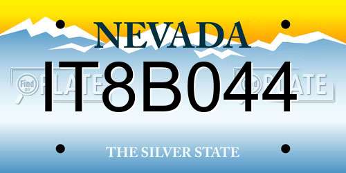 IT8B044 Nevada License Plate