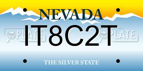 IT8C2T Nevada License Plate