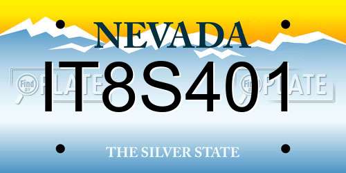 IT8S401 Nevada License Plate