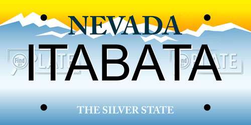 ITABATA Nevada License Plate