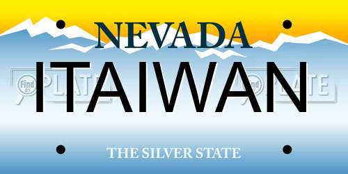 ITAIWAN Nevada License Plate