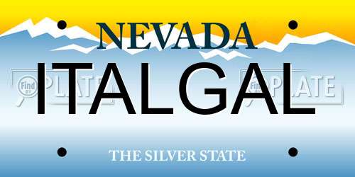 ITALGAL Nevada License Plate