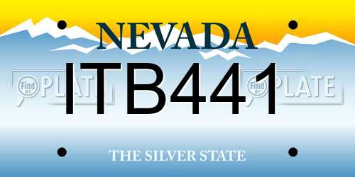 ITB441 Nevada License Plate