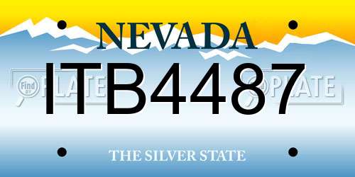 ITB4487 Nevada License Plate
