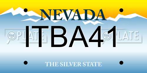 ITBA41 Nevada License Plate