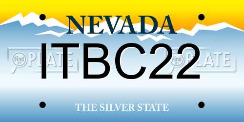 ITBC22 Nevada License Plate