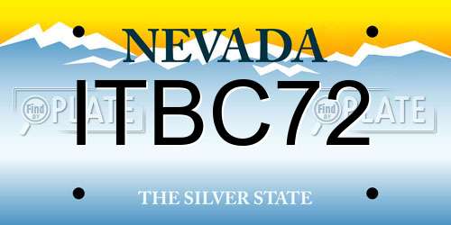 ITBC72 Nevada License Plate