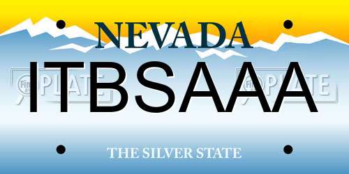 ITBSAAA Nevada License Plate
