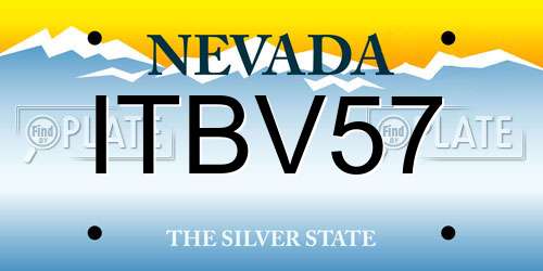 ITBV57 Nevada License Plate