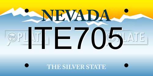 ITE705 Nevada License Plate
