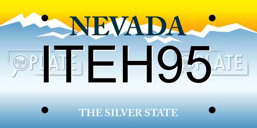 ITEH95 Nevada License Plate