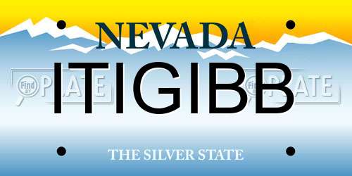 ITIGIBB Nevada License Plate