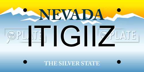 ITIGIIZ Nevada License Plate