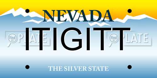 ITIGITT Nevada License Plate