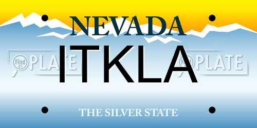 ITKLA Nevada License Plate