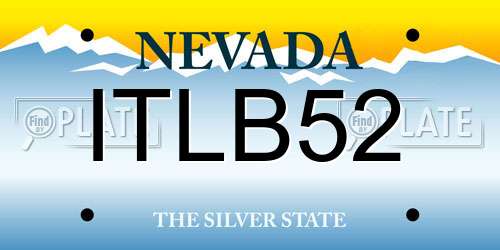 ITLB52 Nevada License Plate