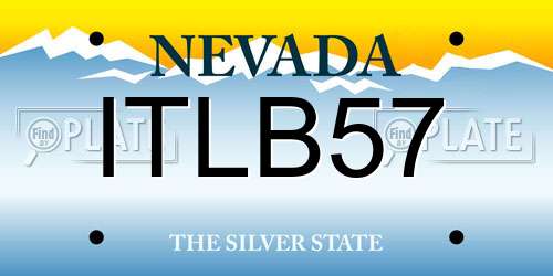 ITLB57 Nevada License Plate