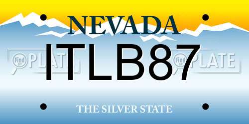 ITLB87 Nevada License Plate