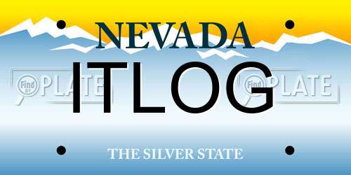 ITLOG Nevada License Plate