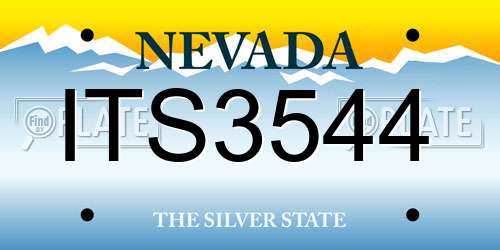 ITS3544 Nevada License Plate
