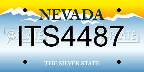 ITS4487 Nevada License Plate