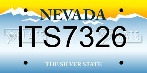 ITS7326 Nevada License Plate