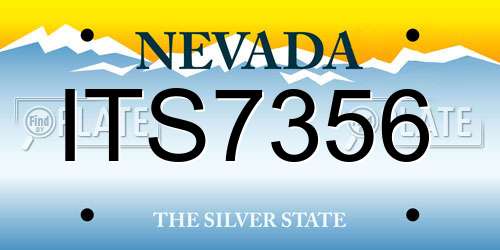 ITS7356 Nevada License Plate