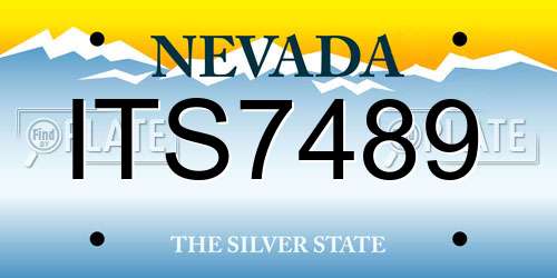 ITS7489 Nevada License Plate