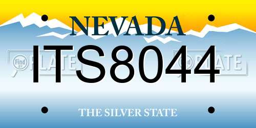ITS8044 Nevada License Plate
