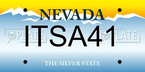 ITSA41 Nevada License Plate