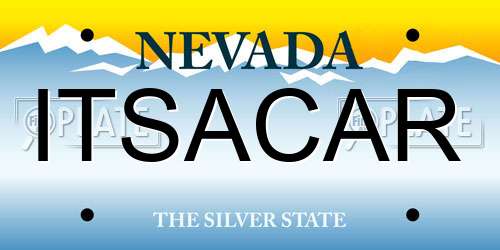 ITSACAR Nevada License Plate