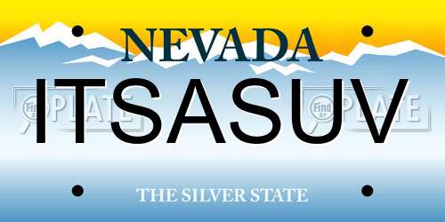 ITSASUV Nevada License Plate