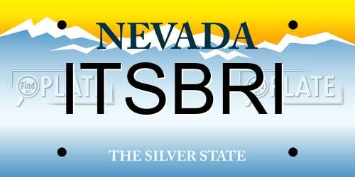 ITSBRI Nevada License Plate