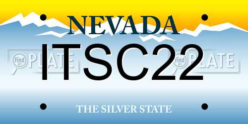 ITSC22 Nevada License Plate