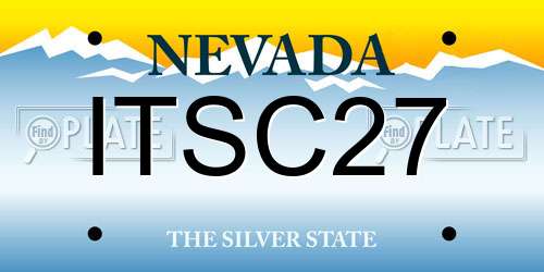 ITSC27 Nevada License Plate