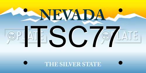 ITSC77 Nevada License Plate