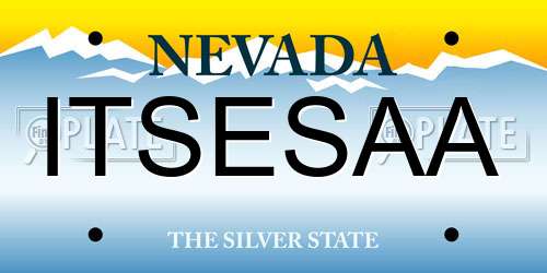 ITSESAA Nevada License Plate