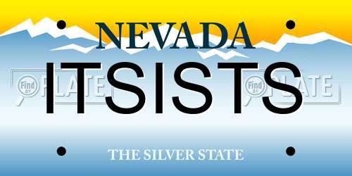 ITSISTS Nevada License Plate