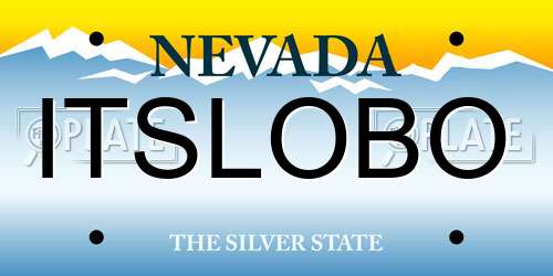 ITSLOBO Nevada License Plate