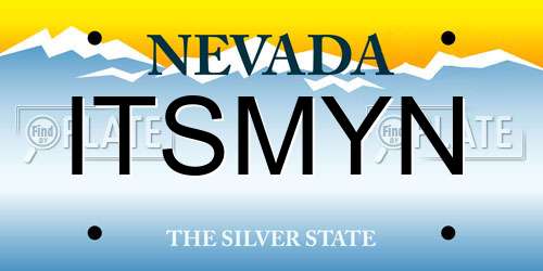 ITSMYN Nevada License Plate