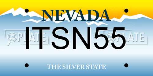 ITSN55 Nevada License Plate